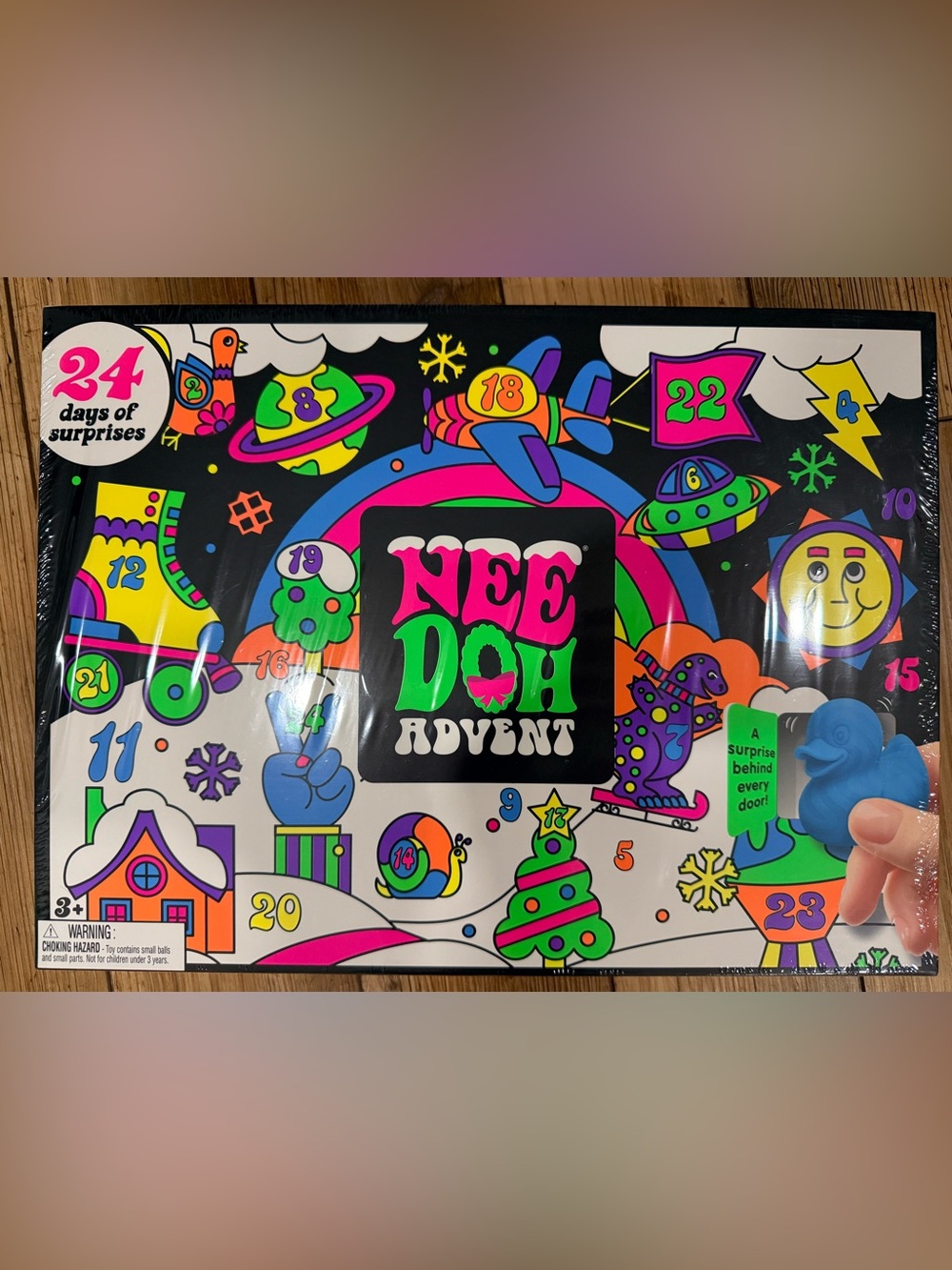 Advent Calendar - Neon Multi Kids Plush Surprise